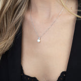 Fio com pendente em prata 925 com zircónia e swarovski