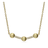 Colar banhado a ouro com zircónias