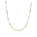 Colar de pedra banhado a ouro com hematite