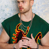 Colar masculino em aço inoxidável