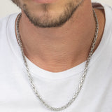 Colar masculino em aço inoxidável