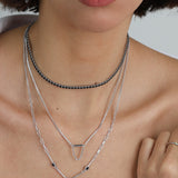 Cadeia de elementos, Prata de lei 925, Zircónia de cultivo