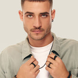 Colar masculino em aço inoxidável