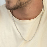 Colar masculino em aço inoxidável