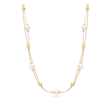Colar duplo banhado a ouro com madrepérola