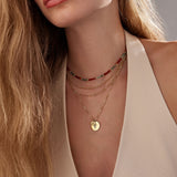 Colar com detalhes banhado a ouro