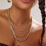 Corrente lisa banhada a ouro