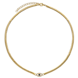 Colar choker, Banhado a Ouro, Zircónia de cultivo