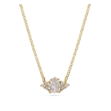 Fio com pendente banhado a ouro com zircónias