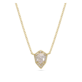 Fio com pendente, Banhado a Ouro, Zircónia de cultivo