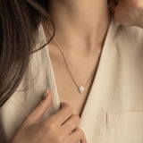 Fio com pendente, Banhado a Ouro, Zircónia de cultivo