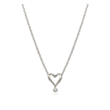 Fio com pendente, Prata de lei 925, Zircónia de cultivo