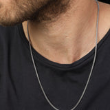 colar masculino, Aço inoxidável, Nenhuma pedra