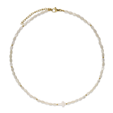 Colar choker em aço inoxidável com madrepérola