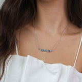 Fio com pendente, Prata de lei 925, Zircónia de cultivo