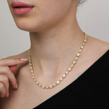 colar de tenis, Banhado a Ouro, Zircónia de cultivo