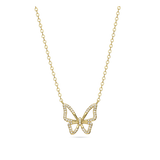 Fio com pendente, Banhado a Ouro, Zircónia de cultivo