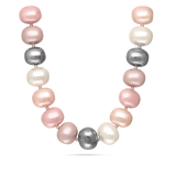 Colar de pedras em prata 925 com madrepérola