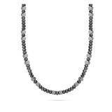 Colar masculino de aço inoxidável com hematite