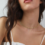 Colar choker, Banhado a Ouro, Nenhuma pedra