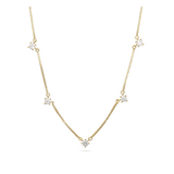 Colar com detalhes banhado a ouro com zircónia