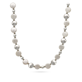 Colar de pedras com hematite e madrepérola