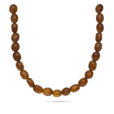 Colar de pedras banhado a ouro com quartzo castanho