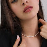 Colar de pérolas, Banhado a Ouro, Pérola cultivada