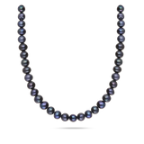 colar masculino em prata 925 com pérola preta