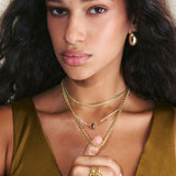 Fio com pendente, Banhado a Ouro, Nenhuma pedra