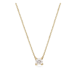 Fio com pendente, Ouro de 9 quilates, Zircónia de cultivo