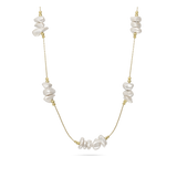 Colar com detalhes banhado a ouro com madrepérola