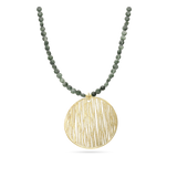 Colar de pedra, Banhado a Ouro, Ágata de cultivo