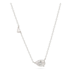 Choker delicado em prata 925 com zircónias transparentes
