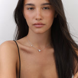Choker delicado em prata 925 com zircónias transparentes
