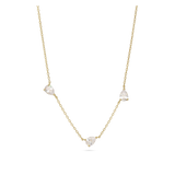 Colar choker, Banhado a Ouro, Zircónia de cultivo