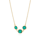 Colar de pedra, Banhado a Ouro, Vidro cristal