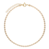 Choker banhado a ouro com zircónias ovais