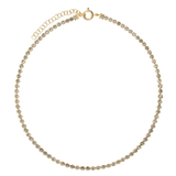 Choker banhado a ouro com cristais cinzentos