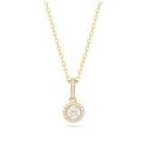 Fio com pendente banhado a ouro com zircónia