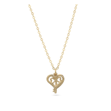 Fio com pendente coração banhado a ouro