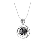 Fio com pendente em prata 925 com cristal swarovski