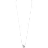 Fio com pendente em prata 925 com cristal swarovski