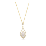 Fio com pendente banhado a ouro com zircónias