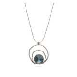 Fio com pendente em prata 925 com cristal swarovski