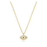 Fio com pendente banhado a ouro com zircónia e esmalte