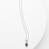 Fio com pendente, Prata de lei 925, Zircónia de cultivo