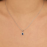 Fio com pendente, Prata de lei 925, Zircónia de cultivo