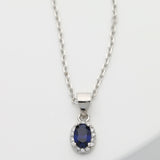 Fio com pendente, Prata de lei 925, Zircónia de cultivo