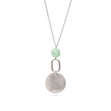 Fio com pendente em prata 925 com amazonita